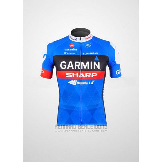 2012 Fahrradbekleidung Garmin Sharp Azurblau Trikot Kurzarm und Tragerhose - zum Schließen ins Bild klicken